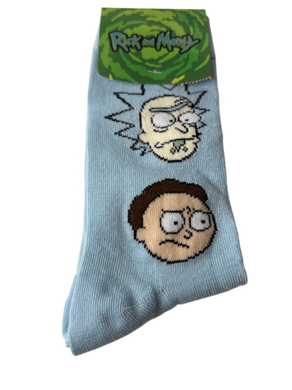 Rick and Morty Crew Socks Mens 9-13 Cartoon Graphic Novelty